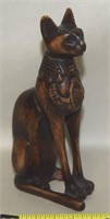 Vtg Resin Signed Egyptian Sphinx Cat Statue 5 1/3"