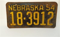 1954 Nebraska License Plate