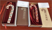 819 - 2 WALLACE CANDY CANE ORNAMENTS