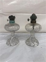 Pair of mini early oil lanterns