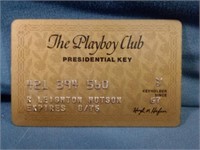 Vintage Playboy Club Presidential Key Card