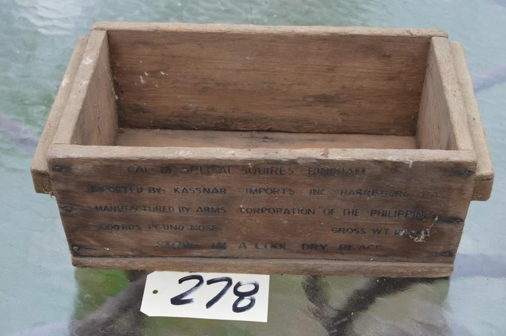 Wooden 38 Special Ammo Box