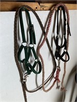 2 Nylon Foal Halters with Lead Shanks