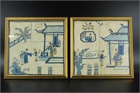 2 Antique Chinese Embroideries on Silk