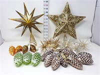 Star Tree Toppers w/Star & Pinecone Ornaments