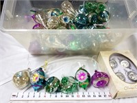 Purple, Blue & Green Glass Ornaments