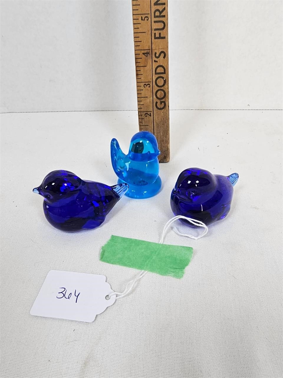 Glass Blue Birds 2 Tyko & 1 Off Brand