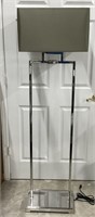 Tall Modern Chrome Base Floor Lamp with Shade