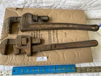 Rigid 18" Pipe Wrench Plus Non Brand Pipe Wrench