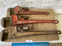 Lot of 3 Fuller Pipe Wrenches