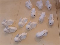 12 rabbit Napkin rings.