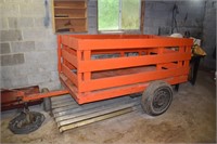 Single axle 4'x7' home made utility cart, removabl