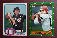 Brian Sipe & Bernie Kosar Topps RC Rookie Cards