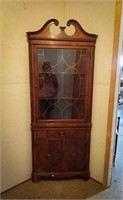 Beautiful vintage corner cabinet, upper portion