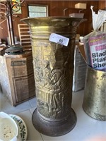 Vintage brass umbrella stand