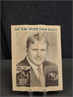 1991 Sam Ball, Football Player Autograph