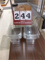 (4) Cambro plastic  salad bar containers