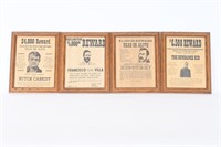 Vtg Wanted Posters - Butch Cassidy, Kid Curry, etc