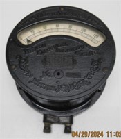 7" IRON WESTON ELECTRICAL INS.CO VOLT METER VERY