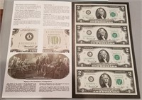 819 - US CURRENCY $2 BILL COLLECTOR SET