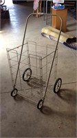 White Metal Shopping Cart