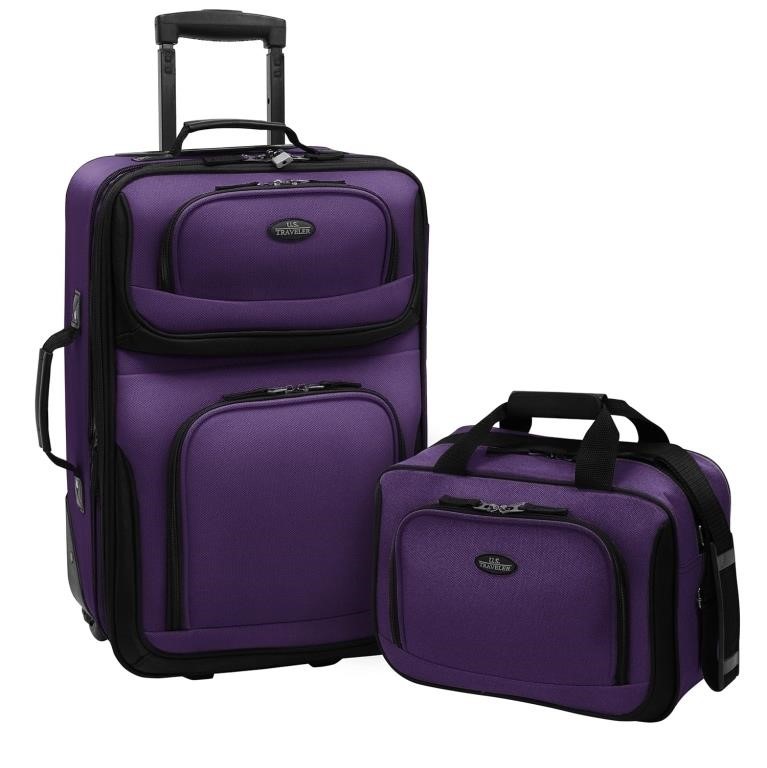 FM8548  U.S. Traveler Rio Carry-On Set, Purple
