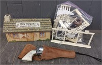 Roy Rogers Toy Pistol, Barn & Animals