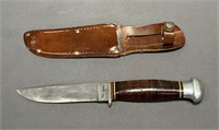 Robeson No 20, Sure Edge Knife with leather