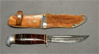 Old Hunting Knife with Leather Sheath, don’t see