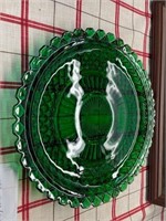 ANCHOR HOCKING GREEN  PLATTER