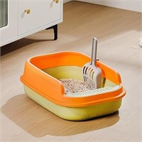 ULN - ZuHucpts Open Cat Litter Box with Scoop and