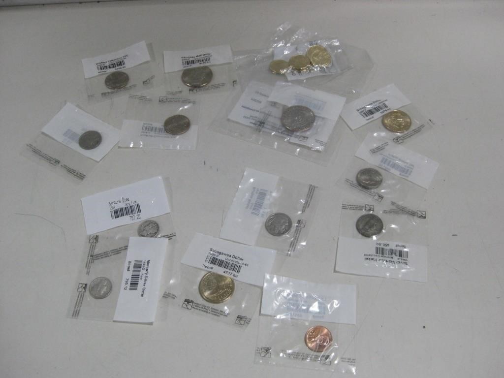 Assorted Denomination Coins Some W/ Silver Content