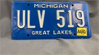 Michigan License Plate