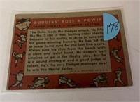 1958 Topps Dodger’s Boss & Power #314