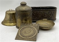 (M) Brass Bell , Planter , Storage Container and