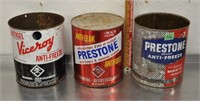 3 vintage auto anti-freeze cans, see pics