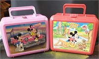 Two Plastic Lunch Boxes w/ Thermoses