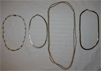 4 Necklaces-18" and 14" Gold Filled & 18" with