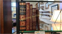 FIVE LIKE NEW LEATHER BOUND BOOKS ON CHRISTIANITY