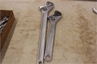 (2) Large Pitsburgh Adjustable Wrenches