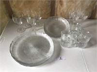 Large lot of glass table ware items France