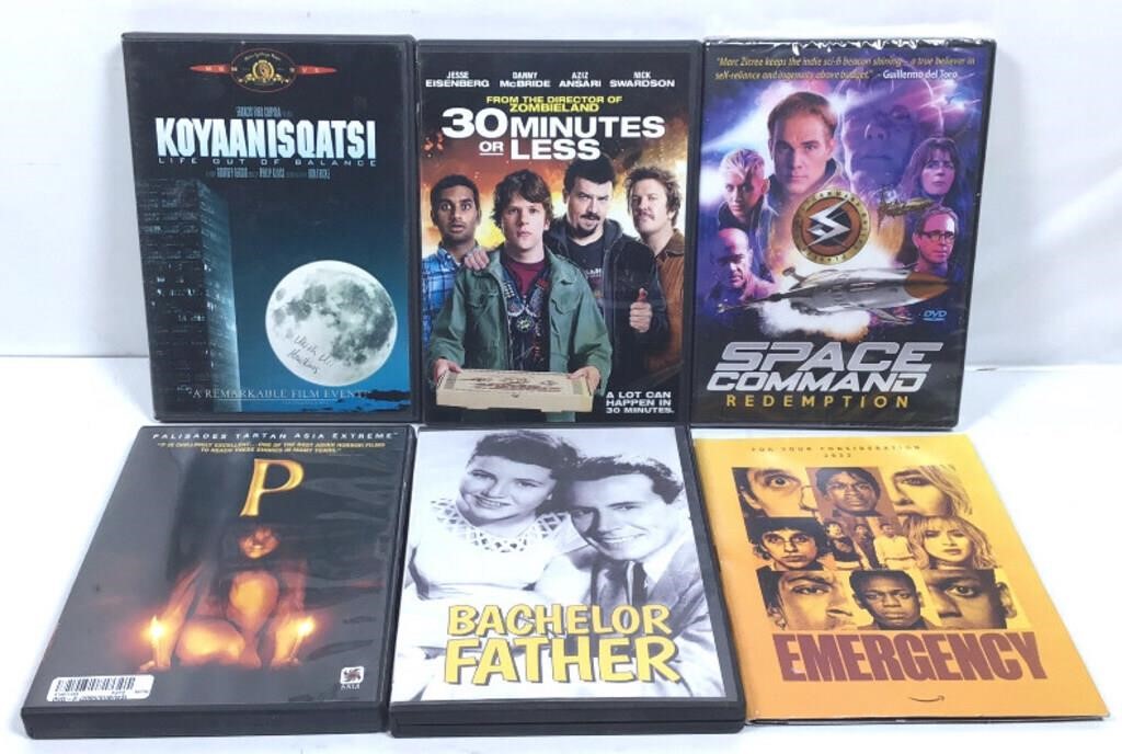 New Open Box Lot of 6 DVD’s