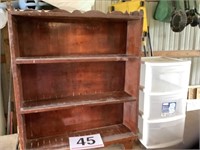 Wooden book shelf - 4 shelf and 3 drawer