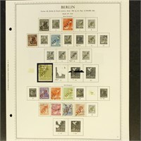 Berlin Stamps mint hinged and used on pages, nice