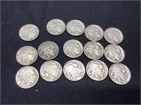 Bag of 14 Buffalo Nickel (Sharp Dates on Most)