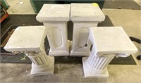 Greco/Roman Style Chalkware Pillar Pedestals,