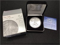 2018 Silver Eagle w/box UNC