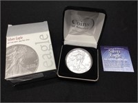 2020 Silver Eagle w/Box UNC