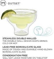 Outset Stemless Margarita Glass,