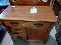 Victorian wash stand - scratches and wear,